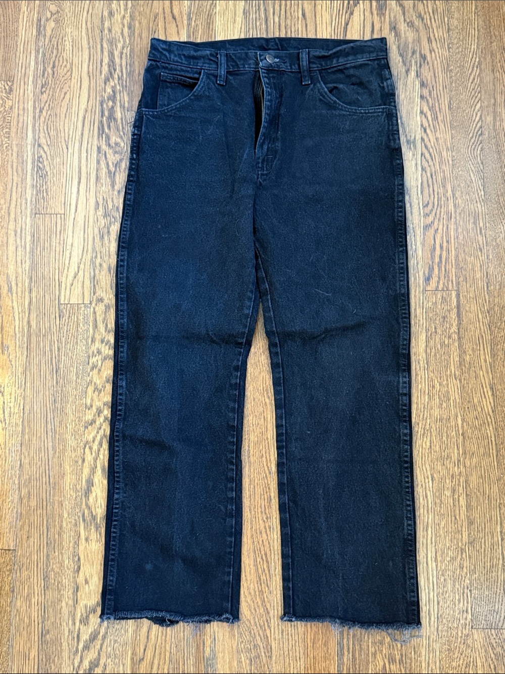 Men's Black Straight-Leg Jeans
